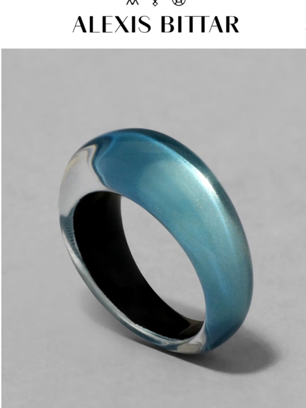 ALEXIS BITTAR Metallic Sky Lucite Tapered Ring
